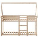 vidaXL Lit superposé avec toit 90x200 cm bois de pin massif