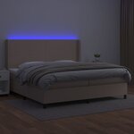 vidaXL Sommier à lattes de lit matelas LED Cappuccino 200x200 cm