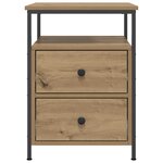 vidaXL Table de chevet chêne artisanal 44x45x60 cm bois d'ingénierie