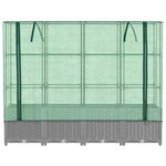 vidaXL Jardinière surélevée avec housse aspect rotin 160x40x138 cm