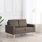 Vidaxl canapé à 2 places taupe tissu
