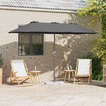 vidaXL Parasol de jardin Anthracite 370 x 197 x 239 cm