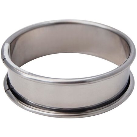 Cercle a tarte en inox - Ø 8 x H 2 cm - Gris - Tous feux dont induction