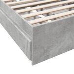 vidaXL Cadre de lit et tiroirs gris béton 90x190 cm bois d'ingénierie