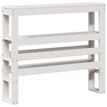 vidaXL Cadre de lit sans matelas blanc 75x190 cm bois de pin massif