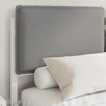 vidaXL Cadre de lit avec tête de lit rembourrée Gris clair