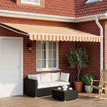 vidaXL Store rétractable manuel avec LEDs Multicolore 4 5 × 3 m