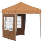 vidaXL Tente de fête pop-up 195 x 195 x 245 cm Beige Tissu Oxford