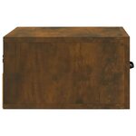 vidaXL Tables de chevet murales 2 Pièces Chêne fumé 35x35x20 cm