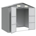 vidaXL Abri de jardin Gris 205x129x183 cm Acier galvanisé