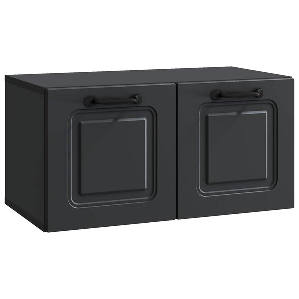 vidaXL Meuble TV mural Noir 59 5 x 31 x 30 cm Bois d'ingénierie