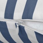 vidaXL Oreiller d'extérieur lot de 2 Impression rayure 60 x 40 cm Bleu