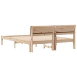 vidaXL Cadre de lit Marron 140 x 200 cm Bois massif en pin