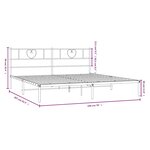 vidaXL Cadre de lit métal sans matelas avec tête de lit noir 193x203cm