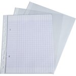 Sachet de 10 pochettes perforées polypropylène grainé format écolier 17x22cm EXACOMPTA