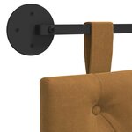 vidaXL Tête de lit suspendue Avec lumière LED Marron Velours