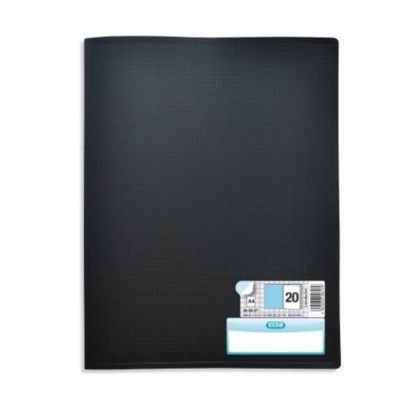 Protège-documents 'Memphis' format A4 20 pochettes Noir ELBA