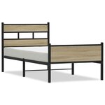 vidaXL Cadre de lit sans matelas chêne sonoma 107x200 cm