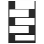 vidaXL Bibliothèque Séparateur de pièce Noir Bois d'ingénierie