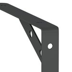 vidaXL Supports d'étagères 4 Pièces 20x2 5x14 cm noir acier inoxydable