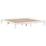 vidaXL Cadre de lit avec tête de lit sans matelas blanc 200x200 cm