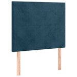 vidaXL Sommier à lattes de lit avec matelas LED Bleu foncé 100x200 cm