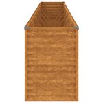 vidaXL Lit surélevé de jardin 578x50x69 cm acier corten