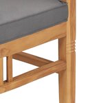 vidaXL Ensemble à manger de jardin 5Pièces avec coussins bois teck solide