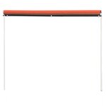 vidaXL Auvent rétractable 300x150 cm Orange et marron
