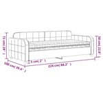 vidaXL Lit de jour avec matelas gris clair 90x200 cm velours