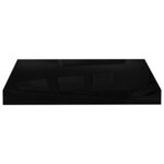 vidaXL Étagère murale flottante 2 Pièces Noir brillant 40x23x3 8 cm MDF