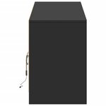 vidaXL Meuble TV avec LED noir 180x34x50 cm bois d'ingénierie