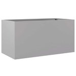 vidaXL Jardinière argenté 62x30x29 cm acier galvanisé