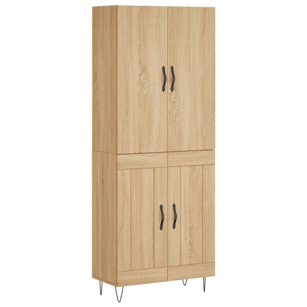 vidaXL Buffet haut Chêne sonoma 69 5x34x180 cm Bois d'ingénierie