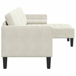 vidaXL Ensemble de Canapés Crème 173 x 131 x 67 cm Velours