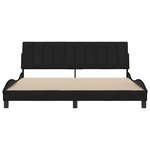 vidaXL Cadre de lit sans matelas noir 180x200 cm tissu