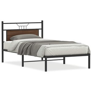 vidaXL Cadre de lit sans matelas chêne marron 100x190 cm