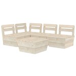 vidaXL Salon de jardin palette 5 Pièces Bois d'épicéa imprégné