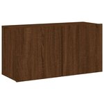 vidaXL Meuble TV mural chêne marron 80x30x41 cm