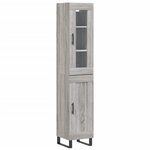 vidaXL Buffet haut Sonoma gris 34 5x34x180 cm Bois d'ingénierie