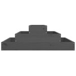 vidaXL Jardinière Gris 80x80x27 cm Bois massif de pin