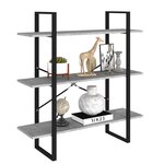 vidaXL Bibliothèque gris béton 100x30x105 cm bois d'ingénierie