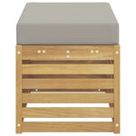 vidaXL Banc de Jardin Bois d'Acacia Massif Blanc