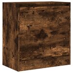 vidaXL Armoire à chaussures chêne fumé 60x34x63 5 cm bois d'ingénierie