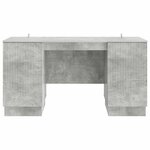 vidaXL Bureau Gris béton 142 5 x 50 x 75 cm Bois d'ingénierie