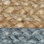 vidaXL Tapis fait à la main Jute avec bord vert olive 240 cm
