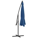 vidaXL Parasol déporté avec mât en aluminium 350 cm Bleu