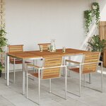 vidaXL Table de salle à manger 180x90x75 cm en bois massif d'acacia