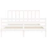 vidaXL Cadre de lit sans matelas blanc 160x200 cm bois de pin massif