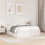 vidaXL Cadre de lit sans matelas blanc 150x200 cm bois de pin massif